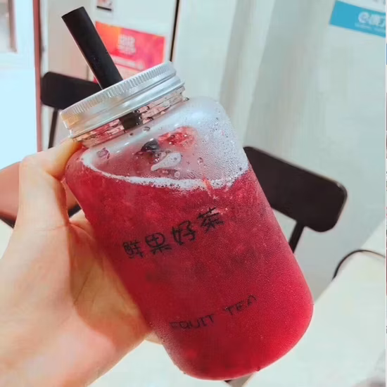 350ml 500ml Milk Tea Plastic Bottles for Juice Boba