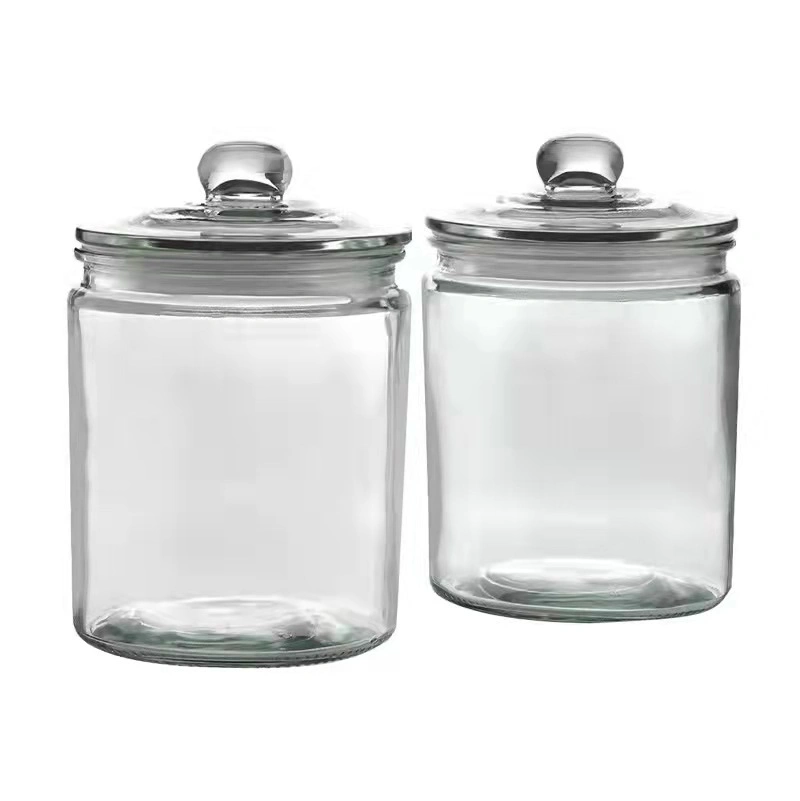 1L 2L 4L 6L Wholesale Glass Storage Biscuits Cookie Jar with Airtight Lids