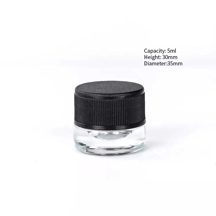 Hot Sale 5ml 7ml 9ml Glass Concentrate Storage Jar with Child Proof Cap for Eye Cream Wax Oil