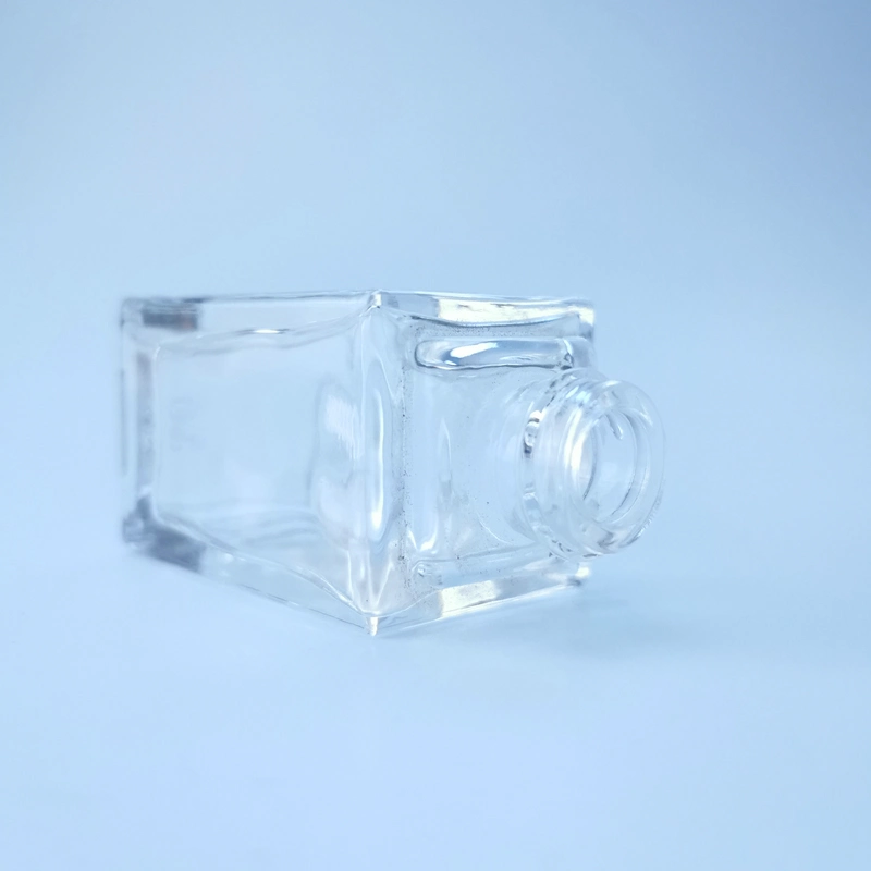30ml Transparent Square Glass Liquid Foundation Container Bb Cream Makeup Cosmetics Pump Lotion Bottle