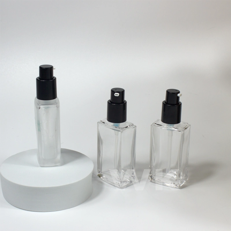 Bb Cream 1oz 30ml Liquid Foundation Glass Bottle Makeup Square Foundation Pump Bottles