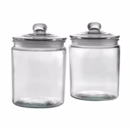 1L 2L 4L 6L Wholesale Glass Storage Biscuits Cookie Jar with Airtight Lids