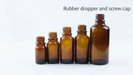 5ml 10ml 15ml 20ml 30ml 50ml 100ml Boston Glass Cosmetic Packaging Dropper Essential Oil Bottle